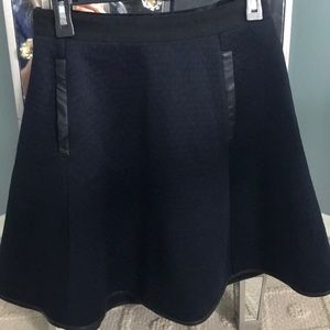 Madewell Circle Skirt w/ faux leather pockets